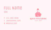 Floral Flamingo Rose  Business Card Image Preview