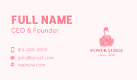 Floral Flamingo Rose  Business Card Image Preview