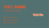 Retro Generic Wordmark  Business Card Image Preview