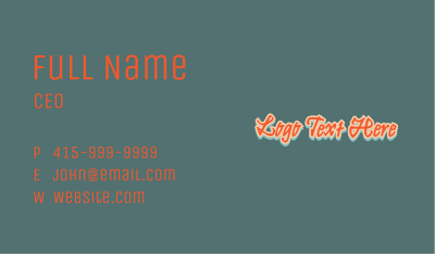 Retro Generic Wordmark  Business Card Image Preview