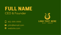 Gold Horseshoe Harp Business Card Image Preview