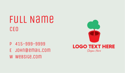 Cute Potted Plant  Business Card Image Preview