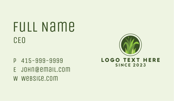 Grass Lawn Maintenance  Business Card Design Image Preview