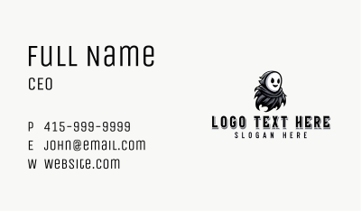 Spooky Phantom Ghost Business Card Image Preview