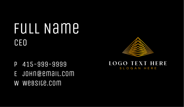 Luxury Pyramid Consultant Business Card Design Image Preview