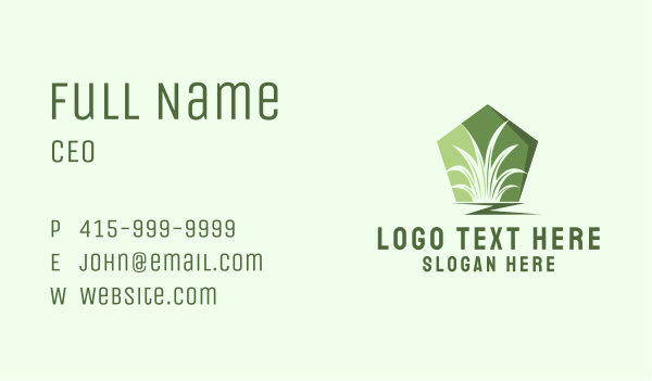 Grass Gardening Badge  Business Card Design Image Preview