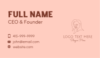 Aesthetic Monoline Woman Business Card Image Preview