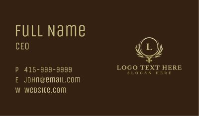 Luxury Ornament Leaves Business Card Image Preview