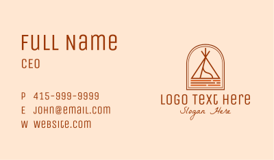 Camping Tent Site Business Card Image Preview