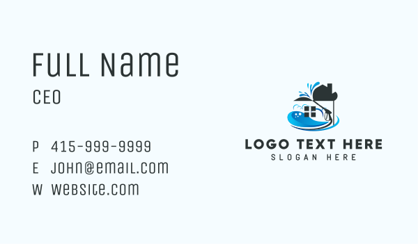 Pressure Washing House Cleaner Business Card Design Image Preview