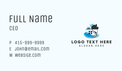 Pressure Washing House Cleaner Business Card Image Preview