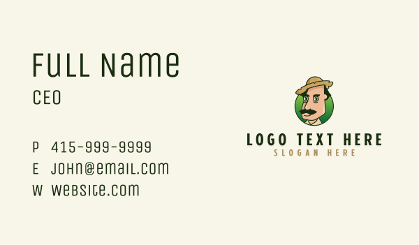 Farmer Man Agriculture Business Card Design Image Preview