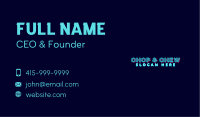 Neon Glitch Wordmark Business Card Image Preview