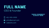 Neon Glitch Wordmark Business Card Image Preview
