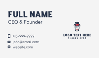 Top Hat Bulldog Mascot Business Card Image Preview