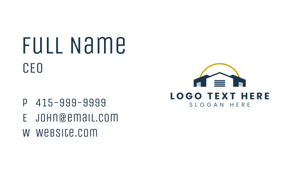 Industrial Logistics Warehouse Business Card Design Image Preview