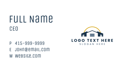 Industrial Logistics Warehouse Business Card Image Preview