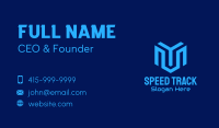 Blue Tech Company Business Card Image Preview