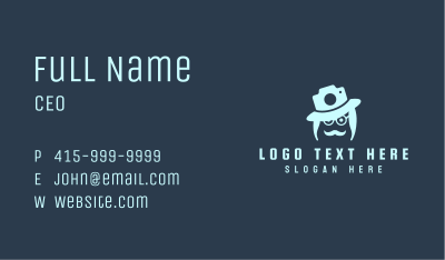 Mustache Photographer Mascot Business Card Image Preview