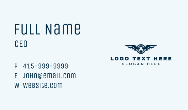 Blue Wings Automotive  Business Card Design Image Preview