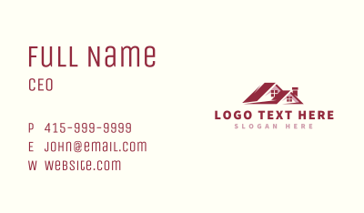 House Roofing Construction Business Card Image Preview