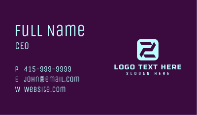 Esports Clan Letter Z Business Card Image Preview