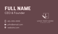 Classic Ornamental Leaf Lettermark Business Card Preview