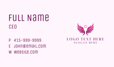 Holistic Angel Wings Business Card Image Preview