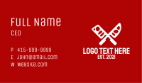 White Butcher Knife  Business Card Image Preview