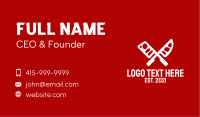 White Butcher Knife  Business Card Image Preview