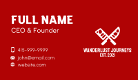 White Butcher Knife  Business Card Image Preview
