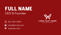 White Butcher Knife  Business Card Preview