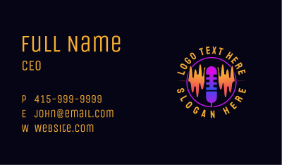 Audio Waves Radio Business Card Image Preview