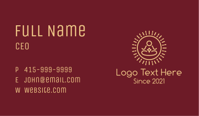 Minimalist Buddhist Sunrise Business Card Image Preview