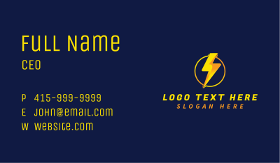 Lightning Bolt Energy Business Card Image Preview