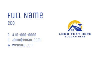 Roof Hammer Handyman Repair Business Card Image Preview