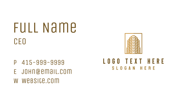 Industrial Tower Building Business Card Design Image Preview