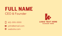 Modern Letter K Business Card Image Preview