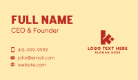 Modern Letter K Business Card Design