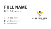 Honeybee Insect Letter N Business Card Design