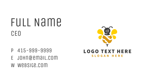 Honeybee Insect Letter N Business Card Design Image Preview