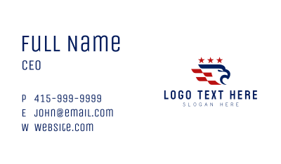 American Stars Patriotic Eagle Business Card Image Preview