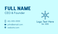 Line Art Winter Snowflake  Business Card Design