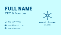 Line Art Winter Snowflake  Business Card Image Preview