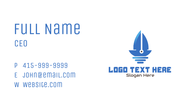 Sail Boat Blade Business Card Design Image Preview