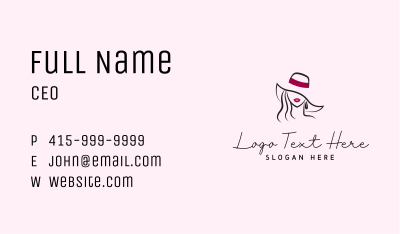 Elegant Lady Hat Business Card