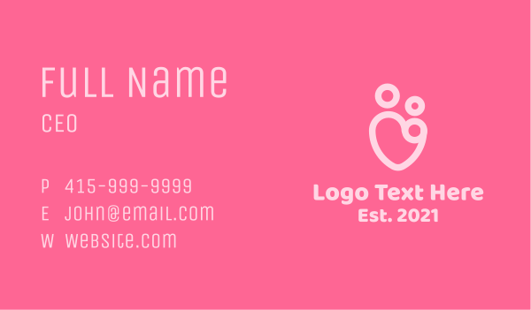 Parenting Heart Business Card Design Image Preview