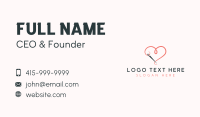 Needle Heart Crochet Business Card Image Preview