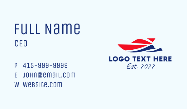 Speedboat Sail Cruiser Business Card Design Image Preview