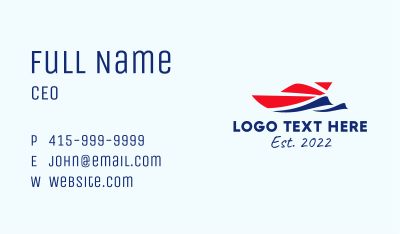 Speedboat Sail Cruiser Business Card Image Preview